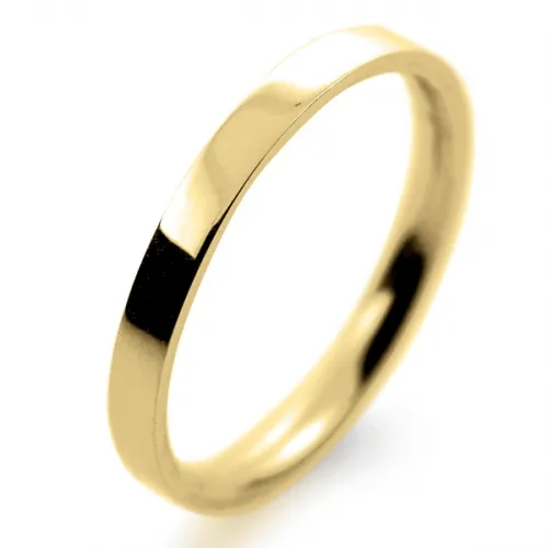 Flat Court Light -  2 mm (FCSL2Y) Yellow Gold Wedding Ring